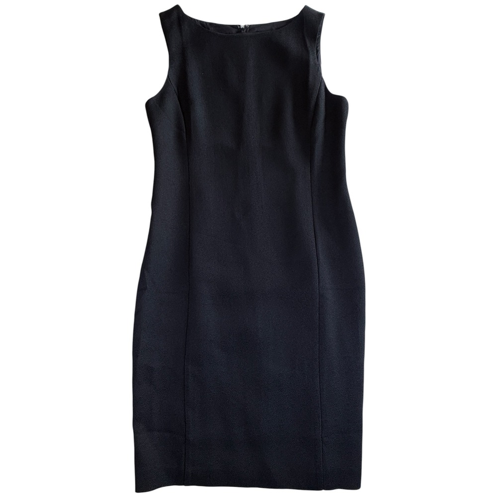 J.Crew Sheath Dress Women Size 12 Black Sleeveless Textured CN855